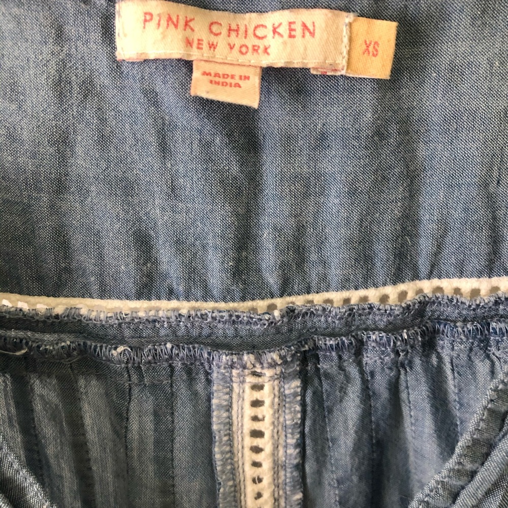 Pink Chicken Chambray Embroidery dress - Picture 7 of 9